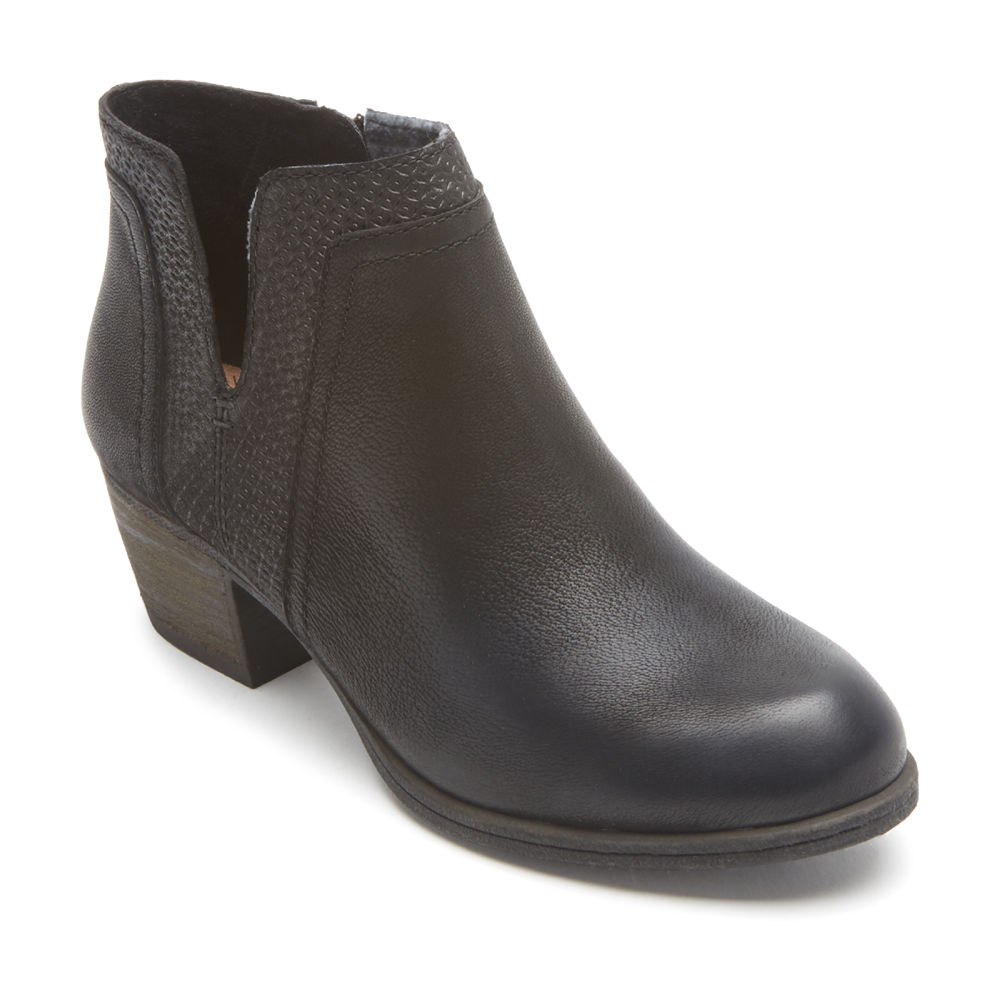 Rockport Boots Dame Svart - Cobb Hill Anika V-Cut - SZYX46921